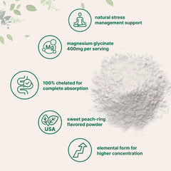 Serving scoop of Micro Ingredients magnesium powder showing 400 mg per serving.