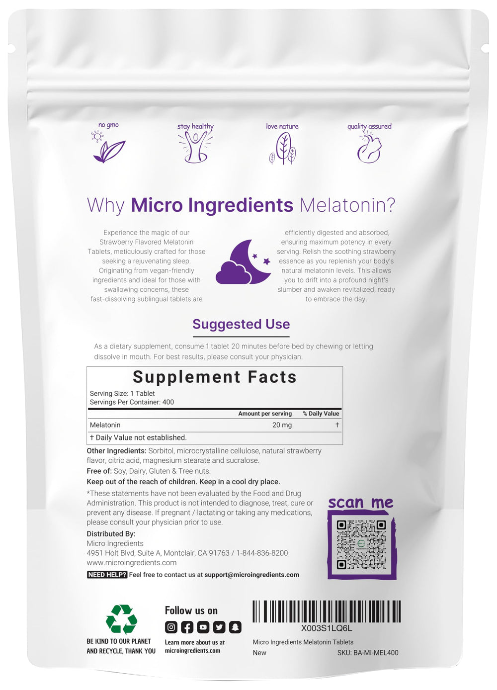 Melatonin 20mg tablets with strawberry flavor close-up, ideal for bedtime routine enjoyment.
