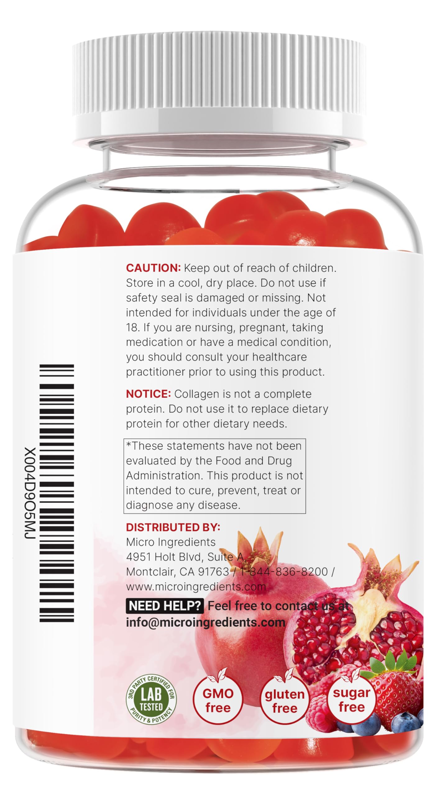 Micro Ingredients Multi Collagen Gummies on counter demonstrate convenient daily use.
