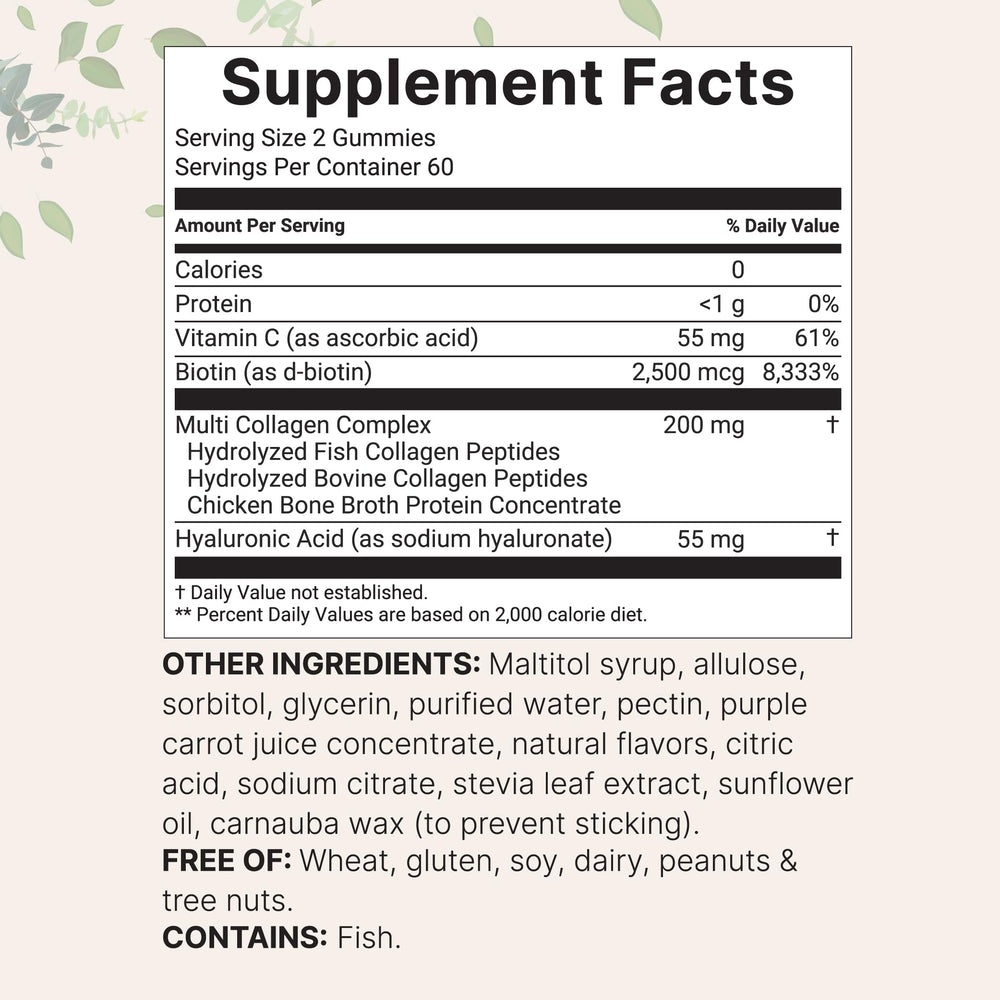 Micro Ingredients Multi Collagen Gummies pomegranate flavor chews brighten daily routines.