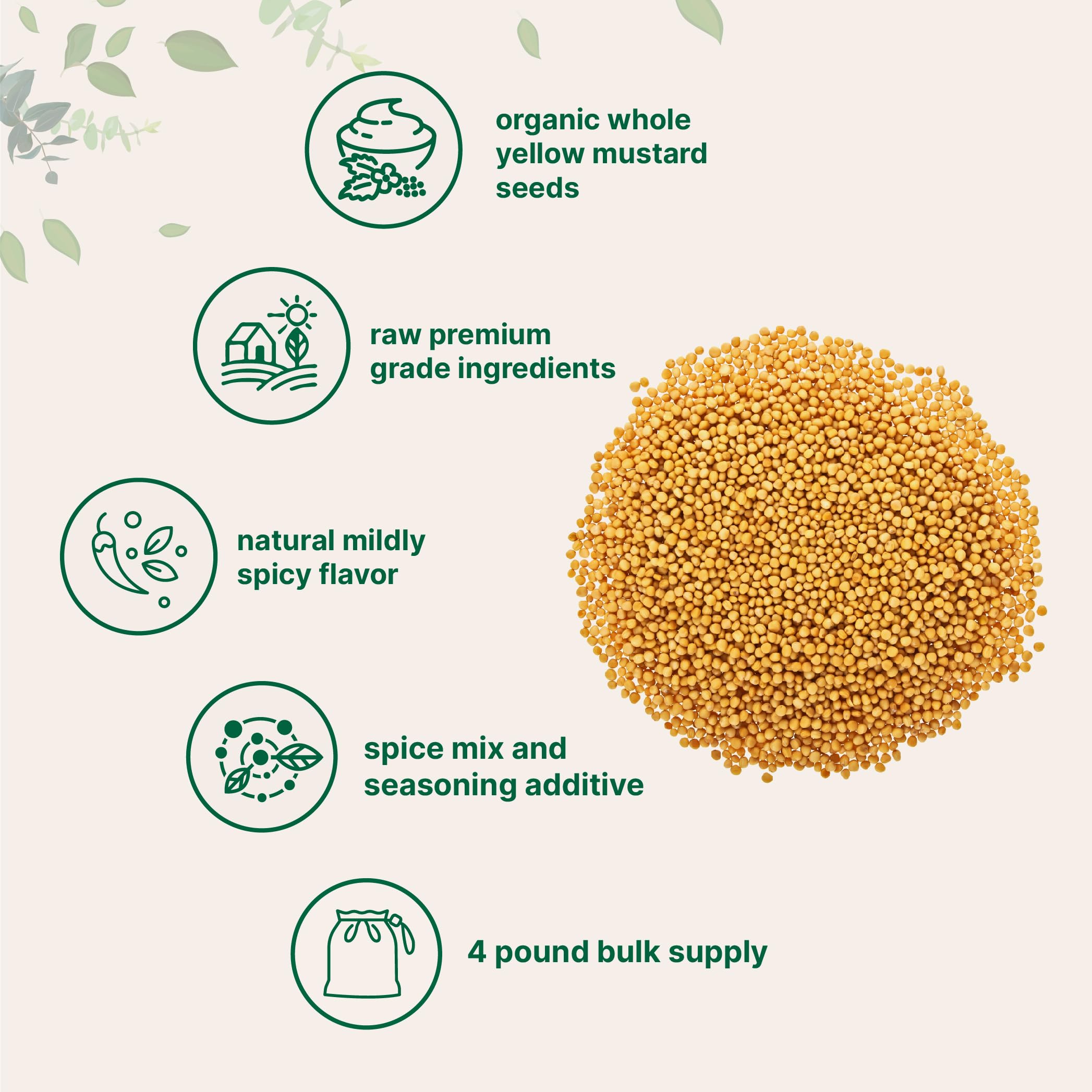 Micro Ingredients mustard seeds bulk bag for versatile everyday cooking.