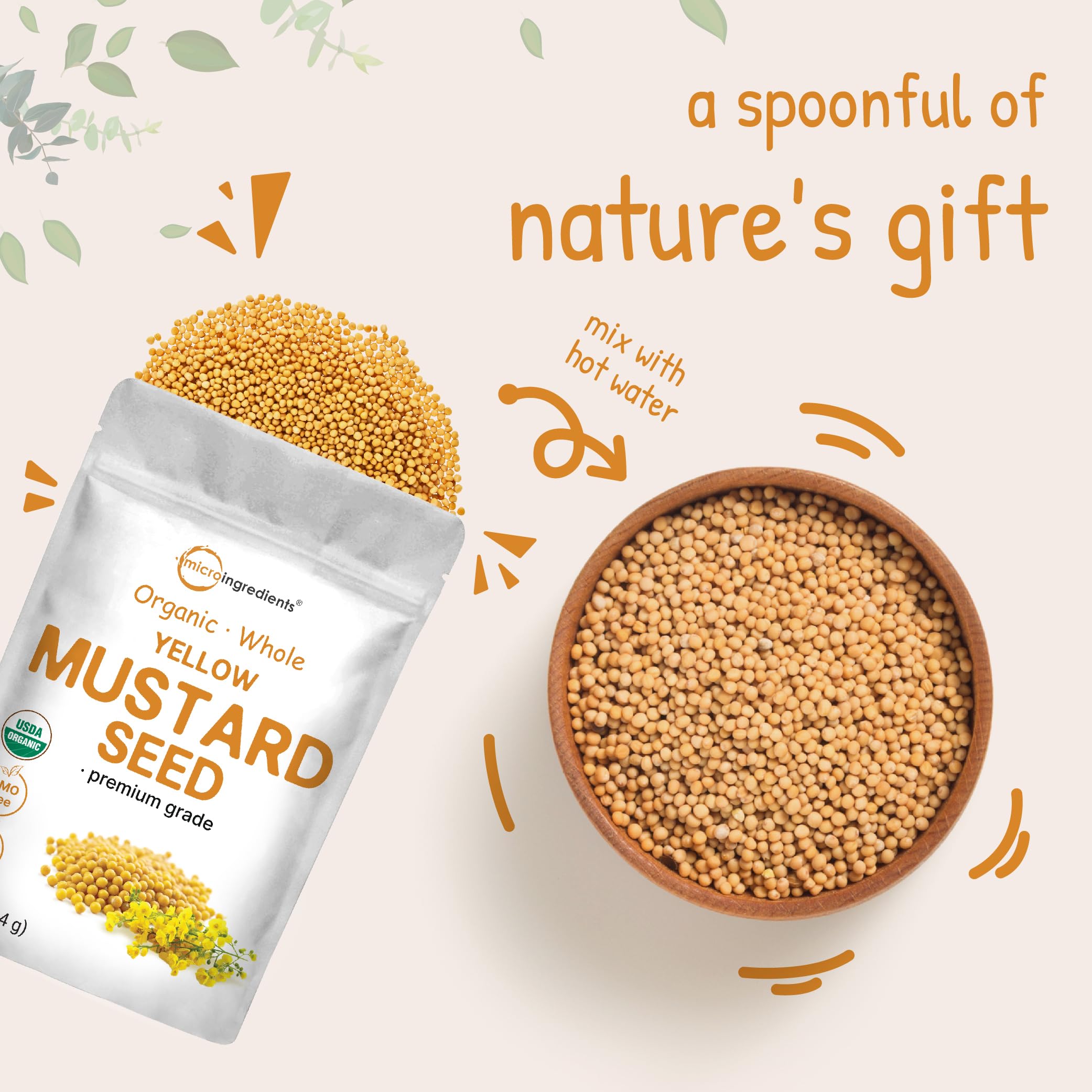 Micro Ingredients mustard seeds for brines and pickling, enhancing savory profiles.