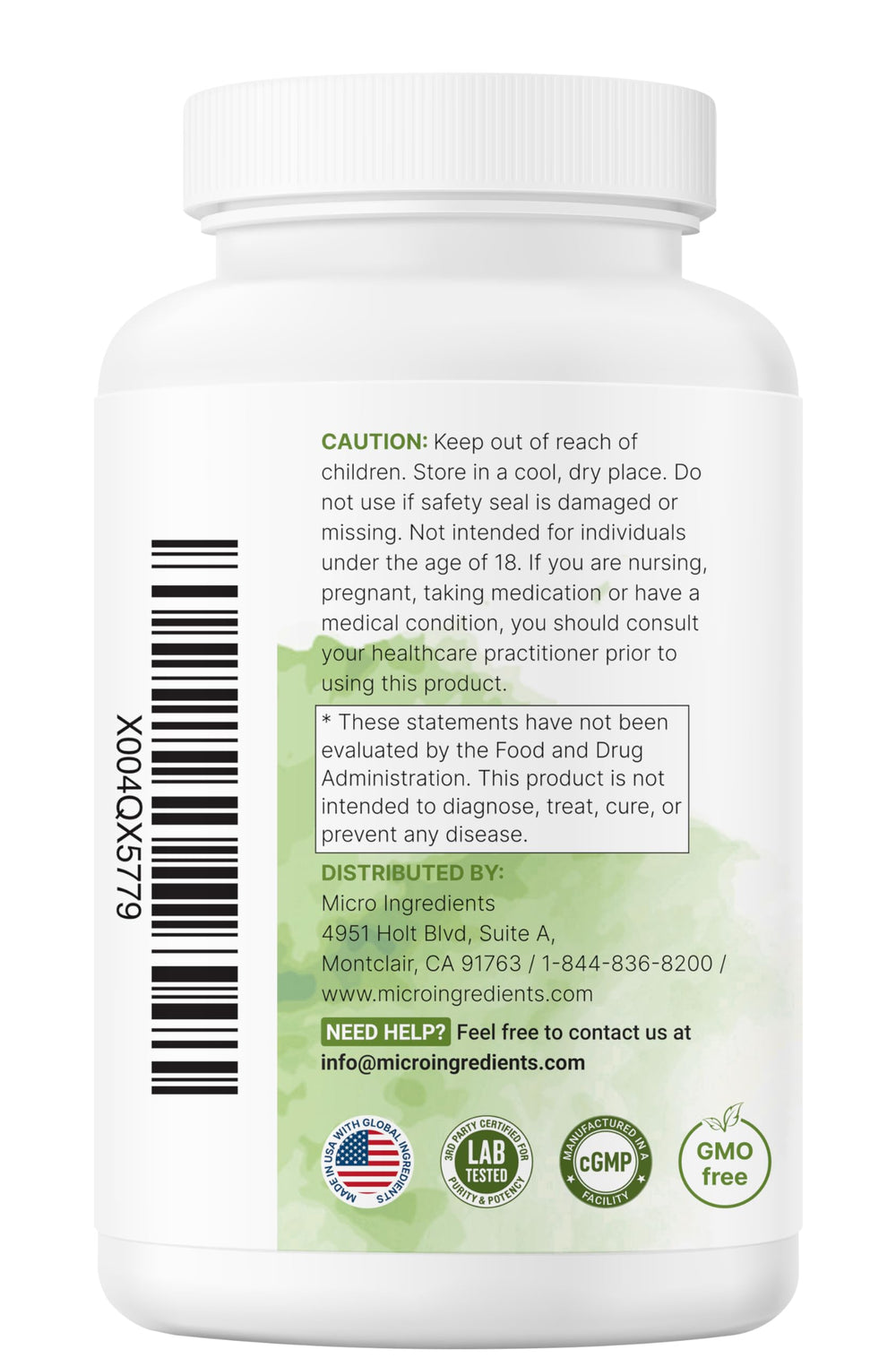 Micro Ingredients non-gmo dairy-free gluten-free ingredients highlight suitability for various diets.