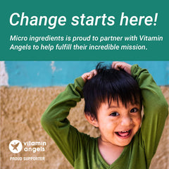 Micro Ingredients non-GMO and gluten-free label on bottle communicates clean ingredients.