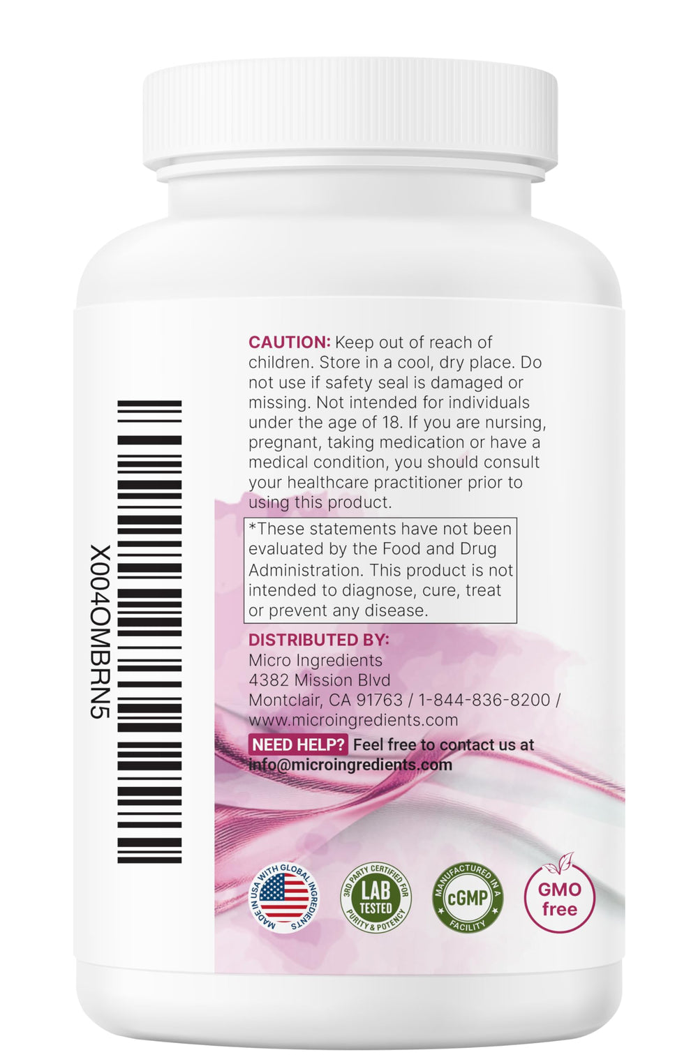 Non-GMO, third-party tested packaging for quality and safety.