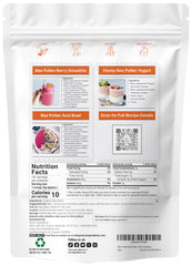 Micro Ingredients Bee Pollen jar closeup shows nutrient-dense granules for daily use