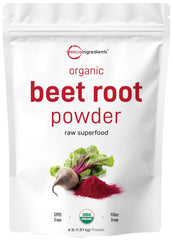 Micro Ingredients organic beet root powder in a 4lb bag for smoothies.