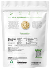 Micro Ingredients pea protein powder scoop demonstrating easy measurement for quick, consistent protein boosts.