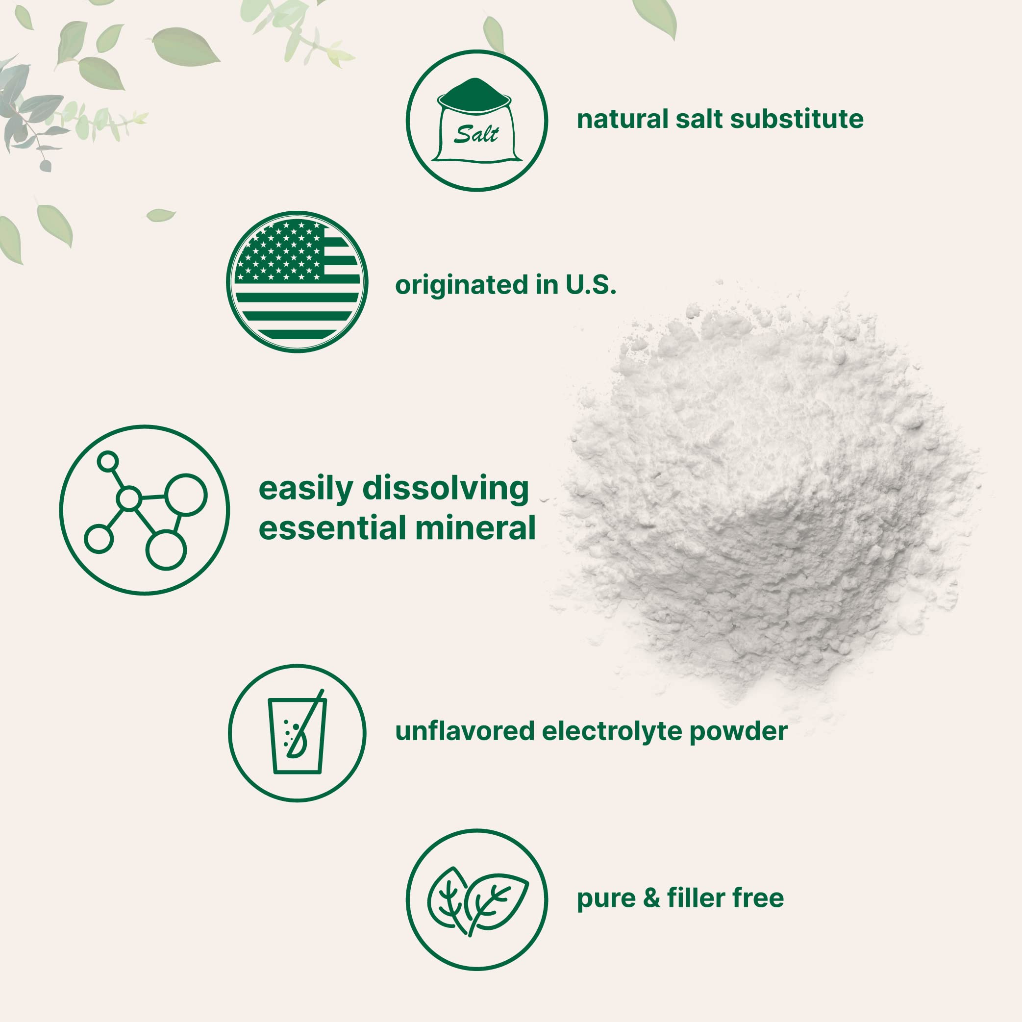 Micro Ingredients potassium chloride powder dissolves easily in water or juice.