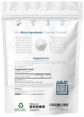 Micro Ingredients potassium chloride powder scoop for precise measurement.