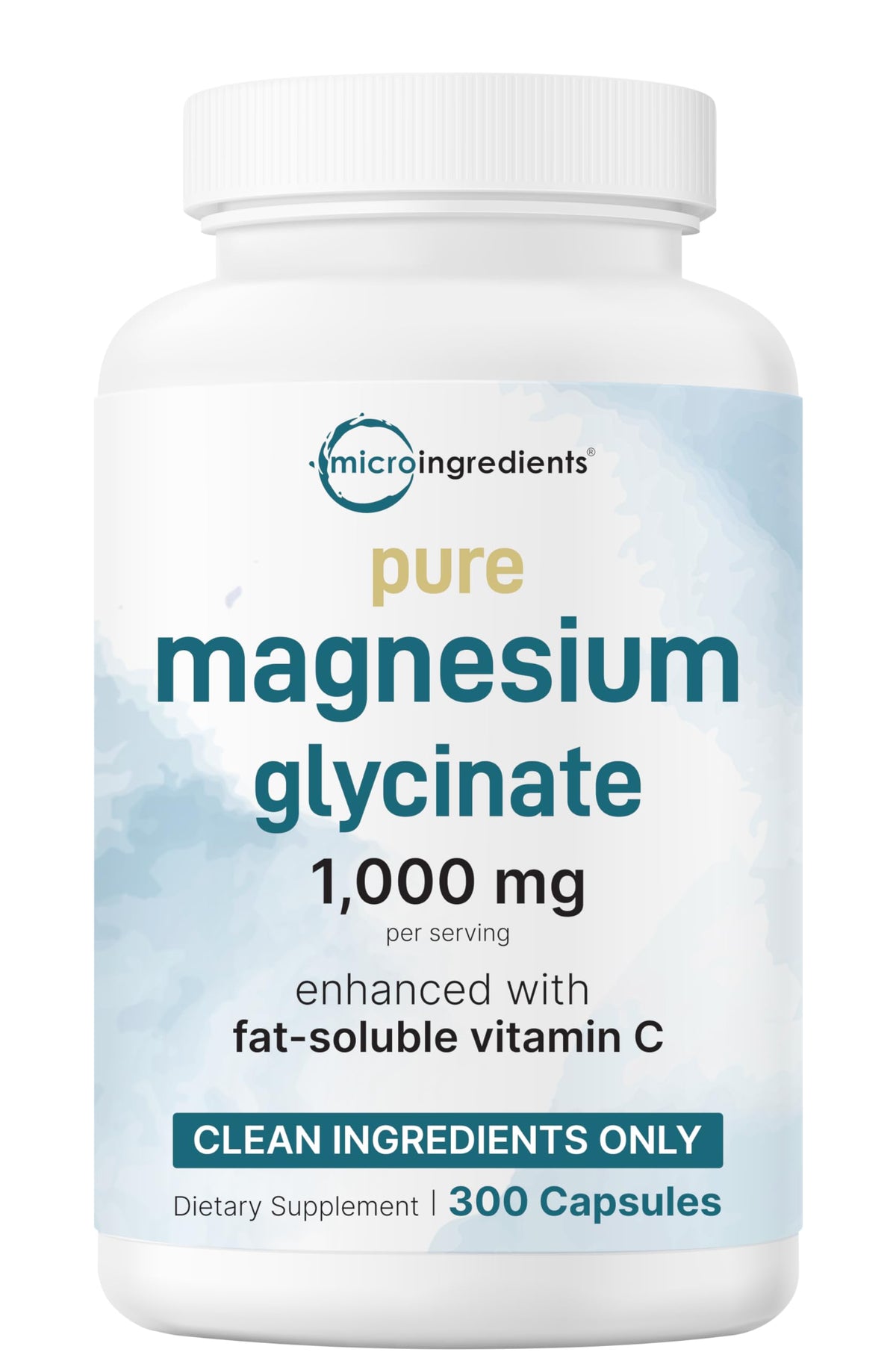 Micro Ingredients Magnesium Glycinate bottle showcases pure, high-absorption formula.