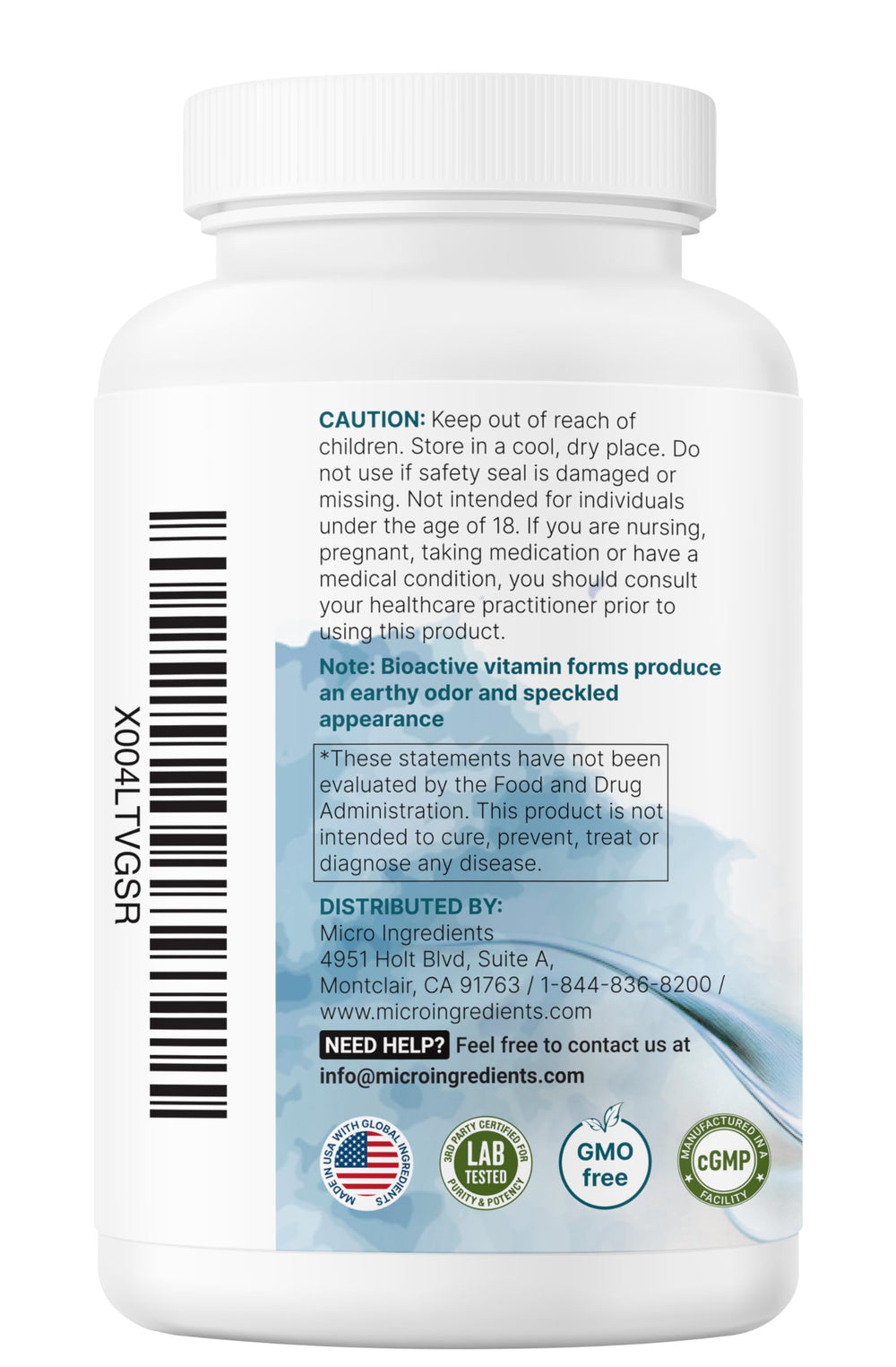 Micro Ingredients Pure Methylated B Complex daily-use scene with bottle on a breakfast table