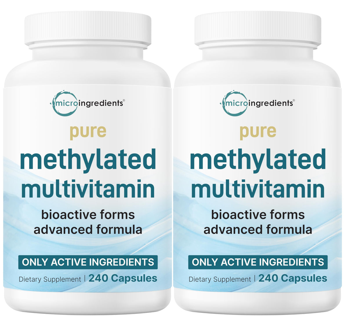 Micro Ingredients pure methylated multivitamin bottle with high-absorption formula for daily wellness.