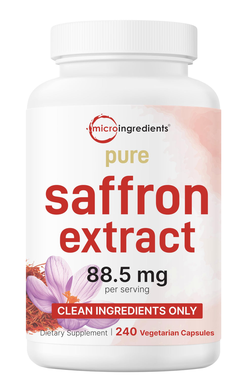 Micro Ingredients Pure Saffron Extract bottle for daily mood support.
