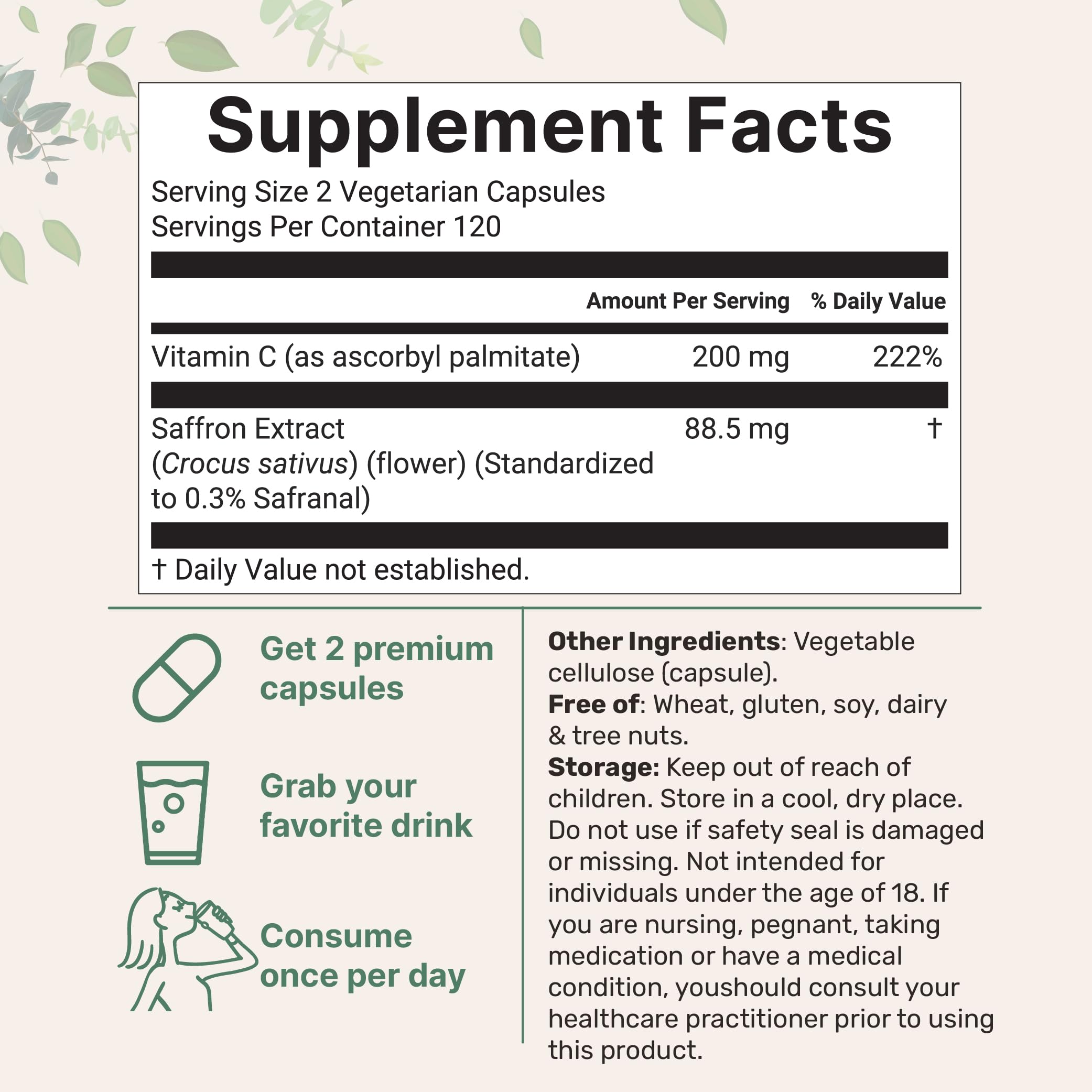 Micro Ingredients saffron capsules pour for easy daily supplementation and mood support.