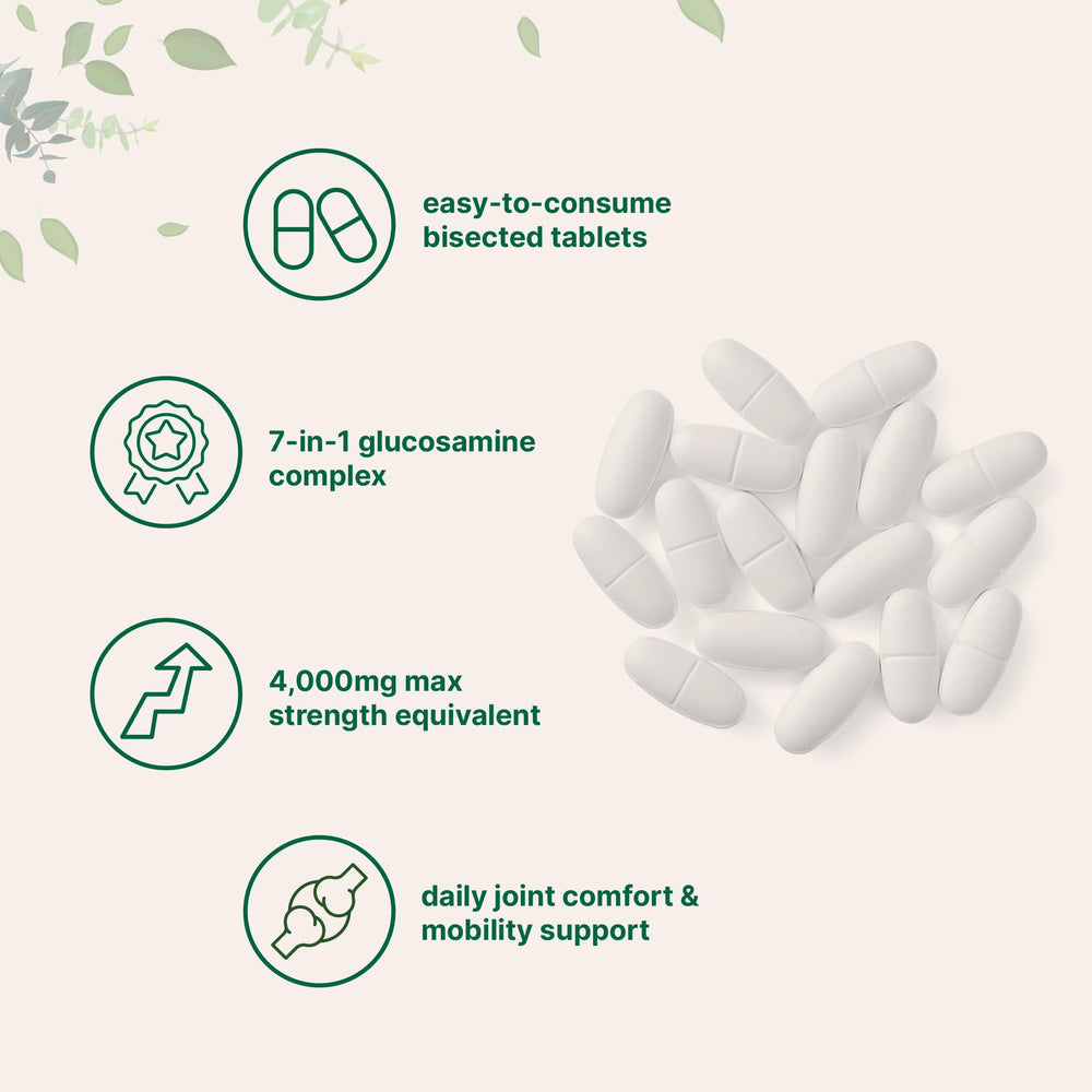 Turmeric, Boswellia, and Hyaluronic Acid blend shown in bottle image for joint comfort.