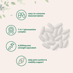 Turmeric, Boswellia, and Hyaluronic Acid blend shown in bottle image for joint comfort.