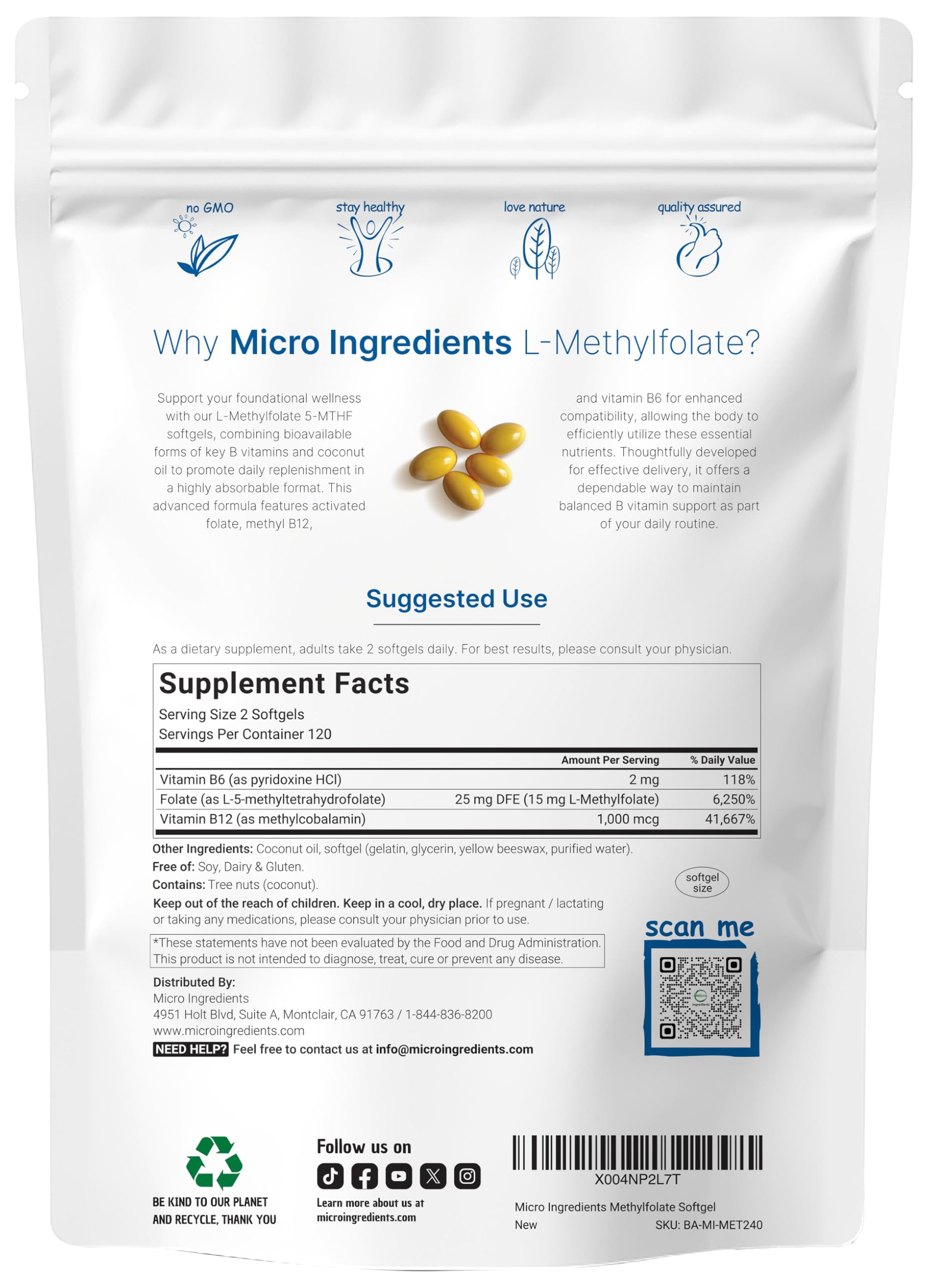 Softgels infused with coconut oil for enhanced absorption and smooth swallowing