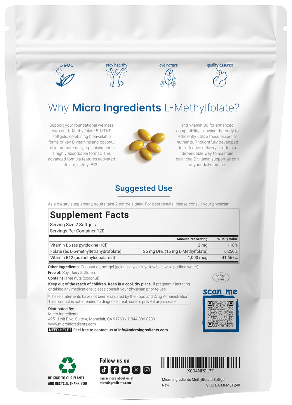 Softgels infused with coconut oil for enhanced absorption and smooth swallowing