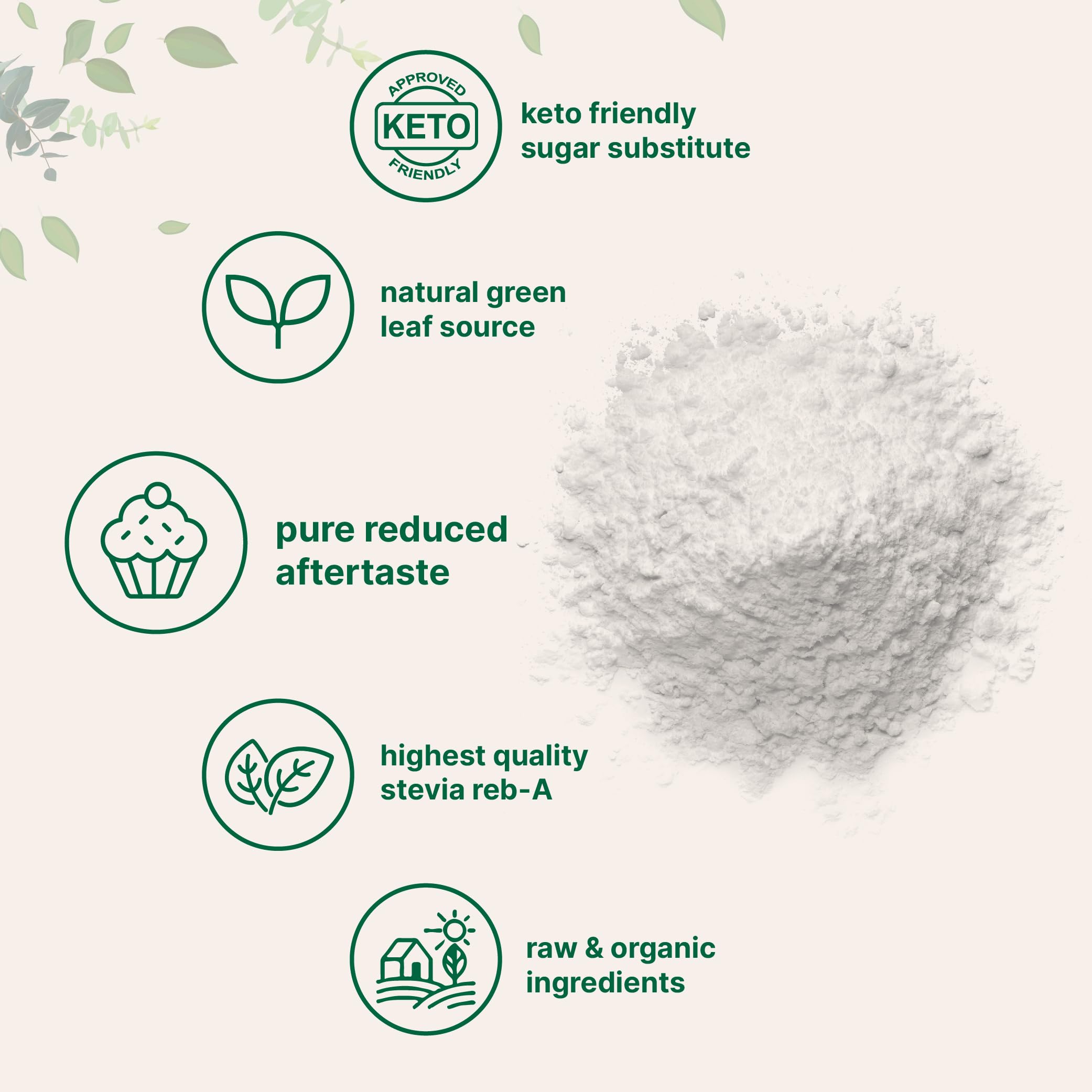 Micro Ingredients Stevia Powder perfect for baking coffee smoothies and oatmeal