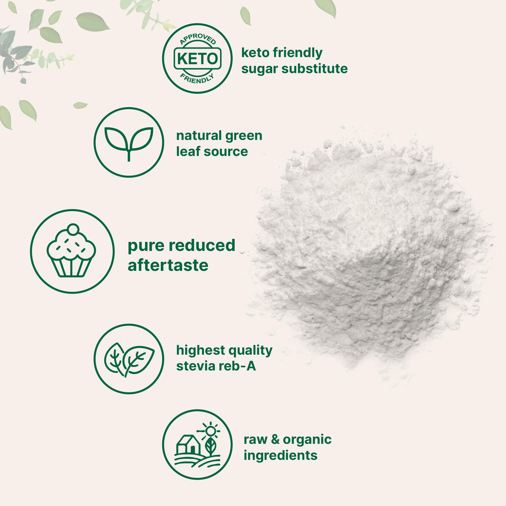 Micro Ingredients Stevia Powder perfect for baking coffee smoothies and oatmeal