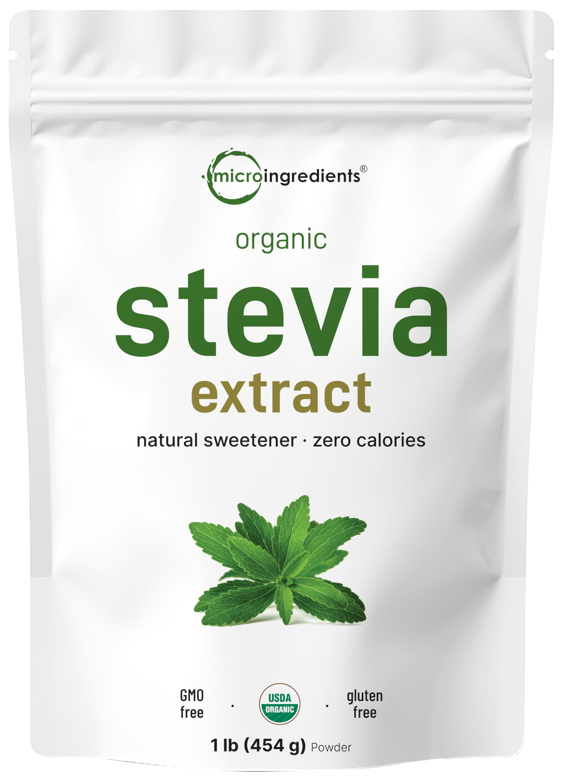 Micro Ingredients Stevia Powder with raw green leaf extract for natural sweetness