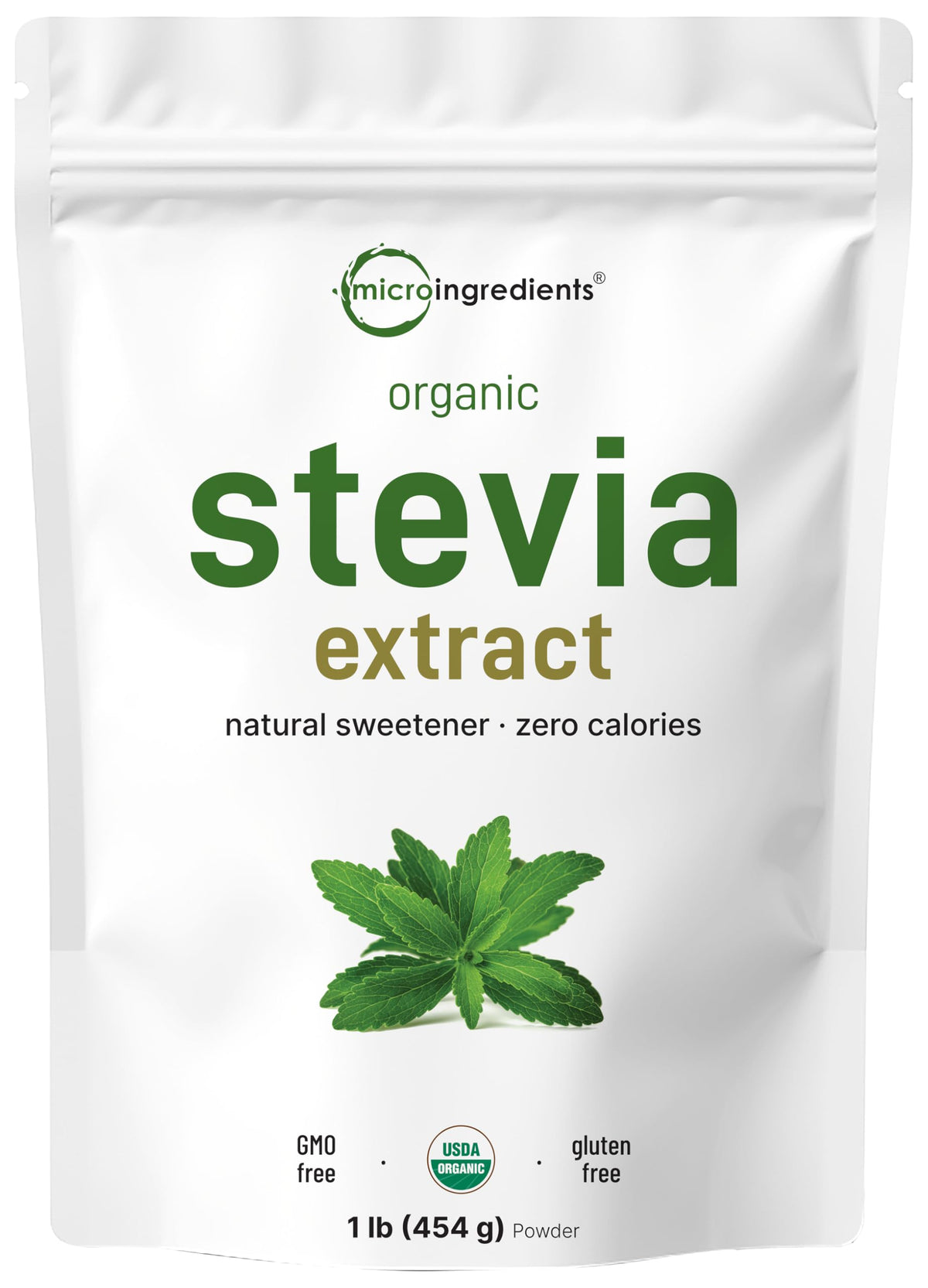 Micro Ingredients Stevia Powder with raw green leaf extract for natural sweetness