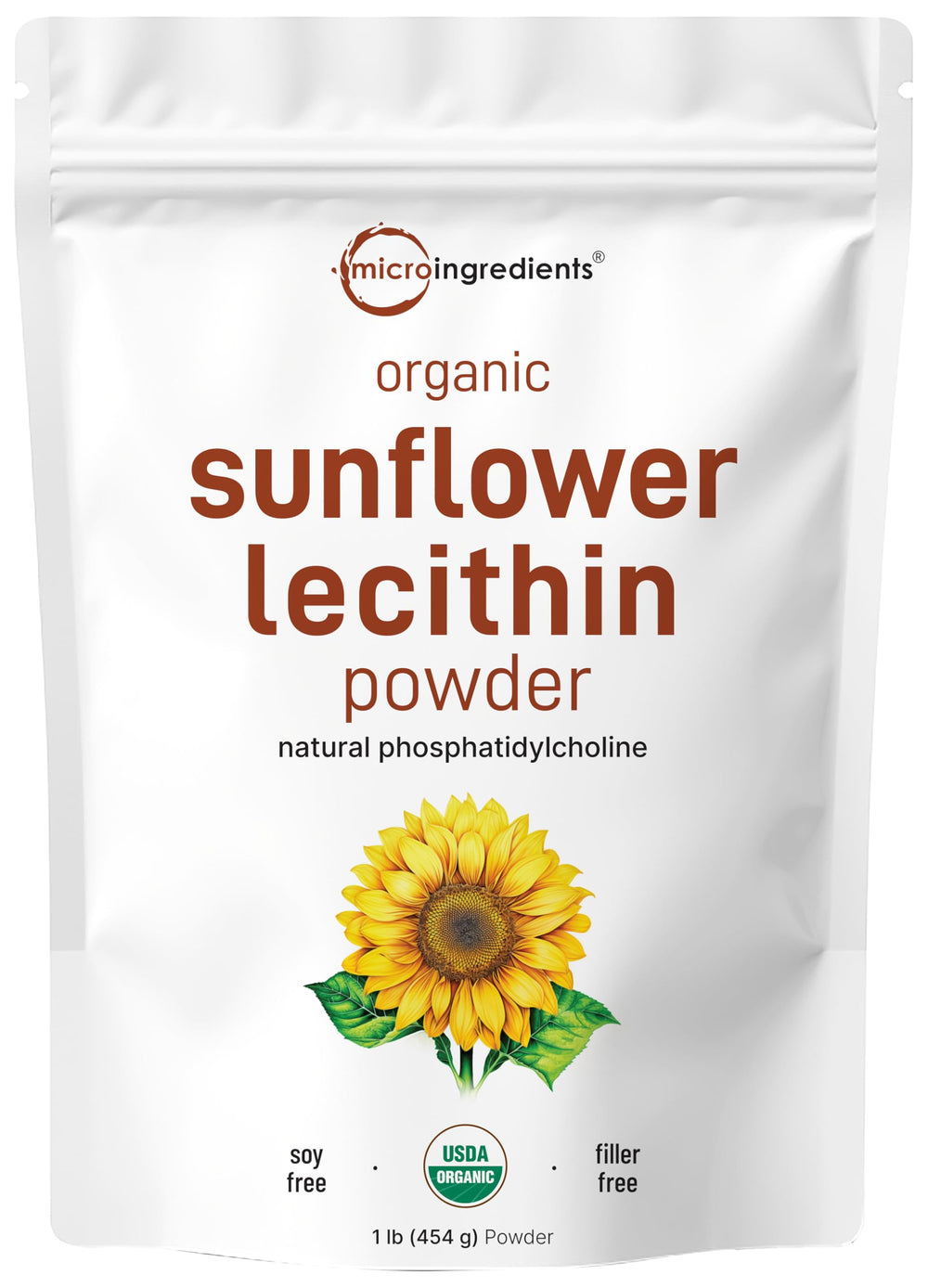 Micro Ingredients sunflower lecithin powder 1lb, a neutral base for emulsifying smoothies and recipes