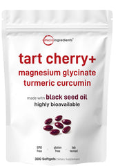 Micro Ingredients Tart Cherry softgel bottle supports daily wellness with high bioavailability.