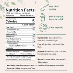 Micro Ingredients turmeric powder scoop into smoothie for earthy flavor