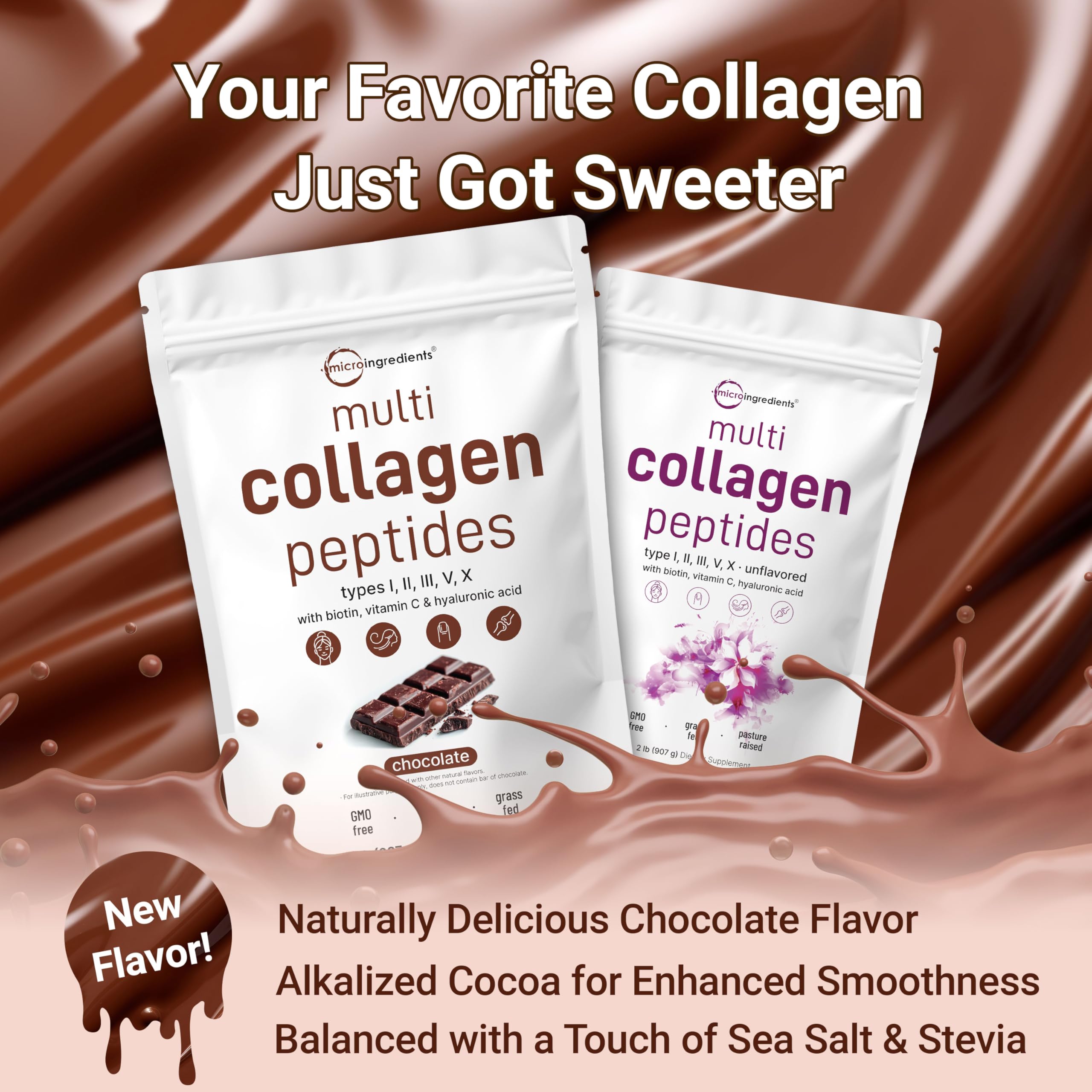 Micro Ingredients types I-V-X collagen label showing comprehensive spectrum.