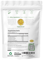 Micro Ingredients vegan omega-3 softgels lemon flavor ready for daily, fish-free supplementation.