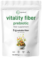 Micro Ingredients Vitality Fiber Powder bottle for daily prebiotic fiber support