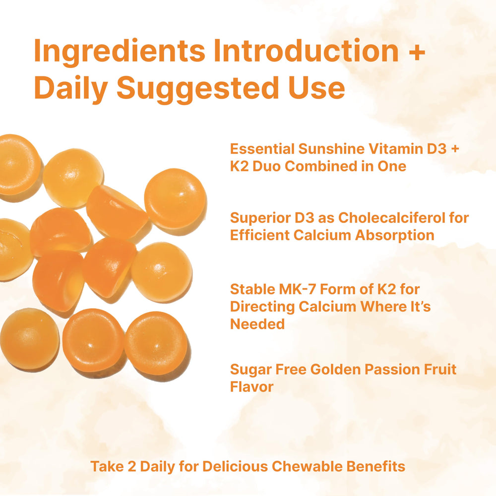 Micro Ingredients Vitamin D3 K2 Gummies being poured from the bottle for daily use