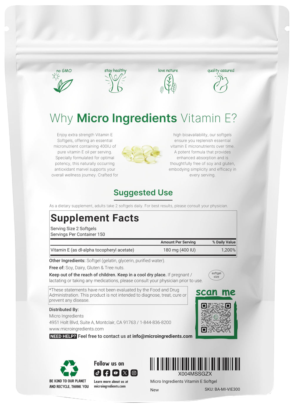 Vitamin E 400IU softgels pour highlights daily convenience.