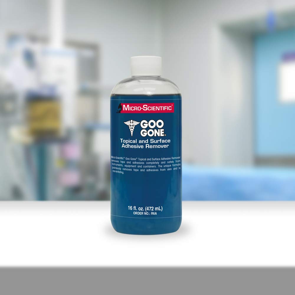 Micro-Scientific Goo Gone Topical Remover for containers with adhesive residue cleanup