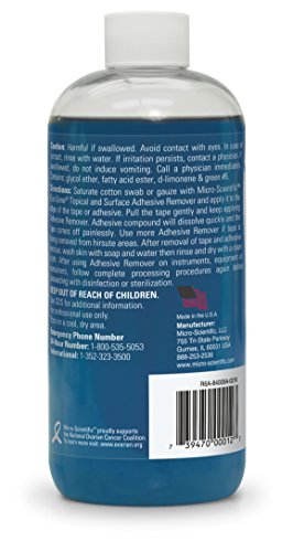 Micro-Scientific Goo Gone Topical Remover at edge-of-tape for easy lift