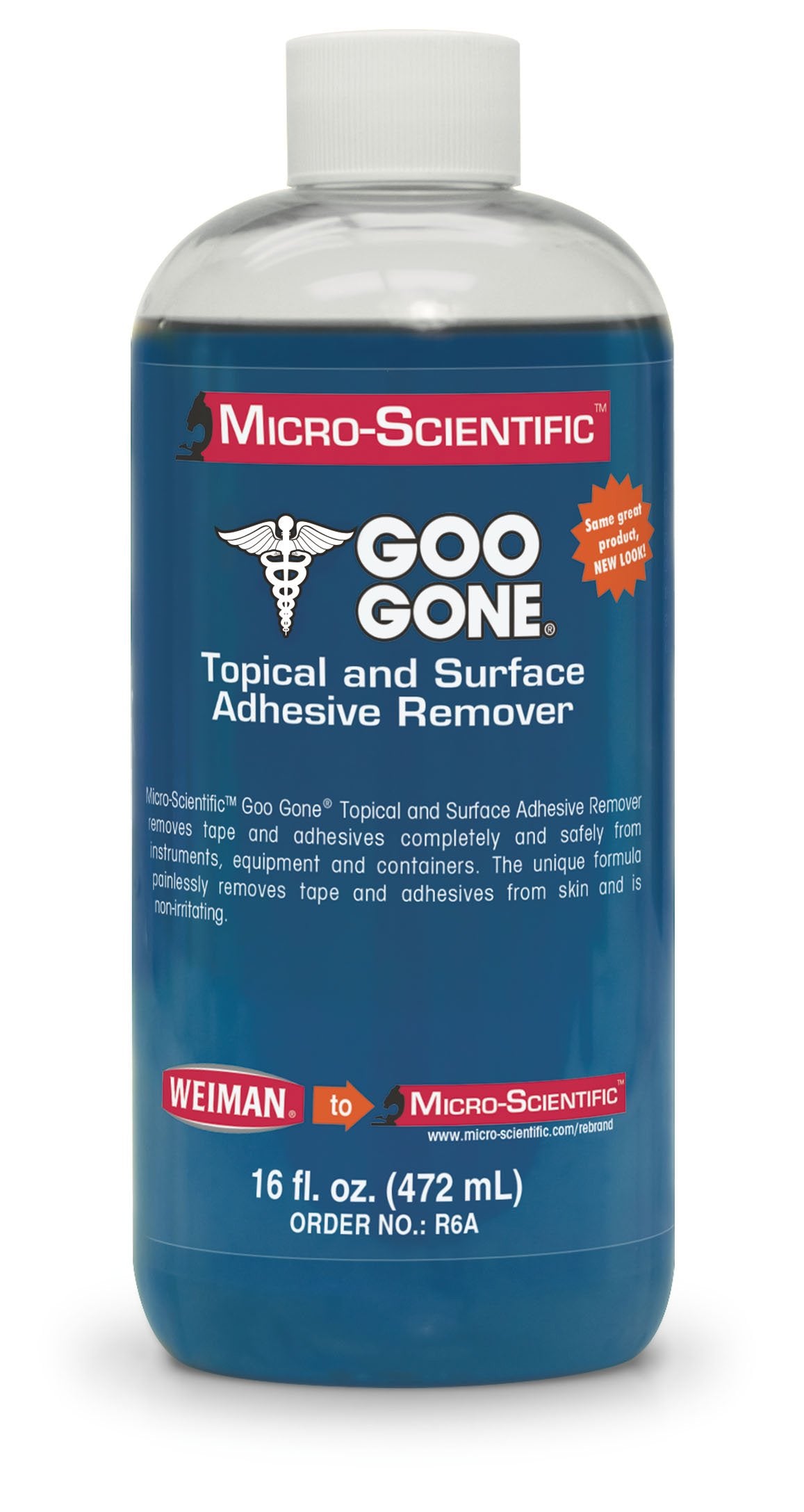 Micro-Scientific Goo Gone Topical Remover on skin-application for painless adhesive removal