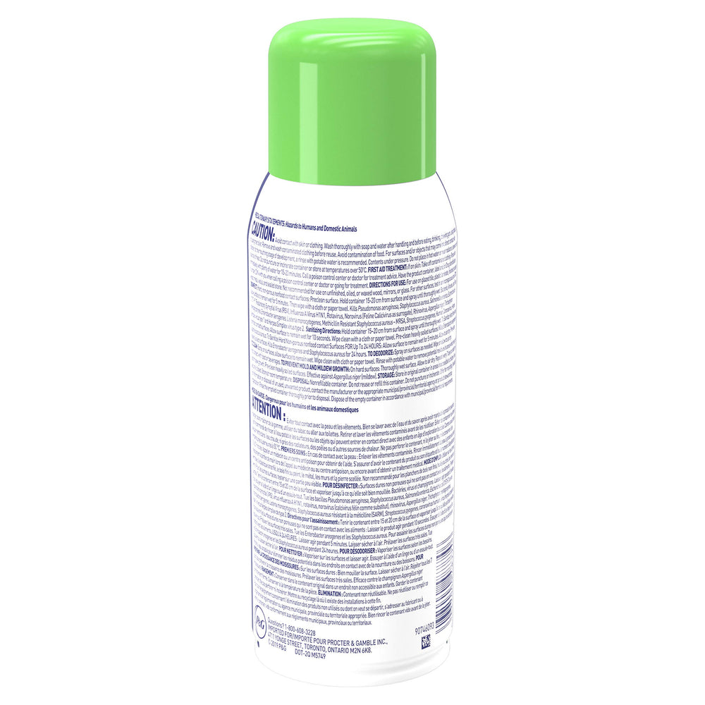 Microban 24 Hour Sanitizing Spray on door handle kills 99.9% germs
