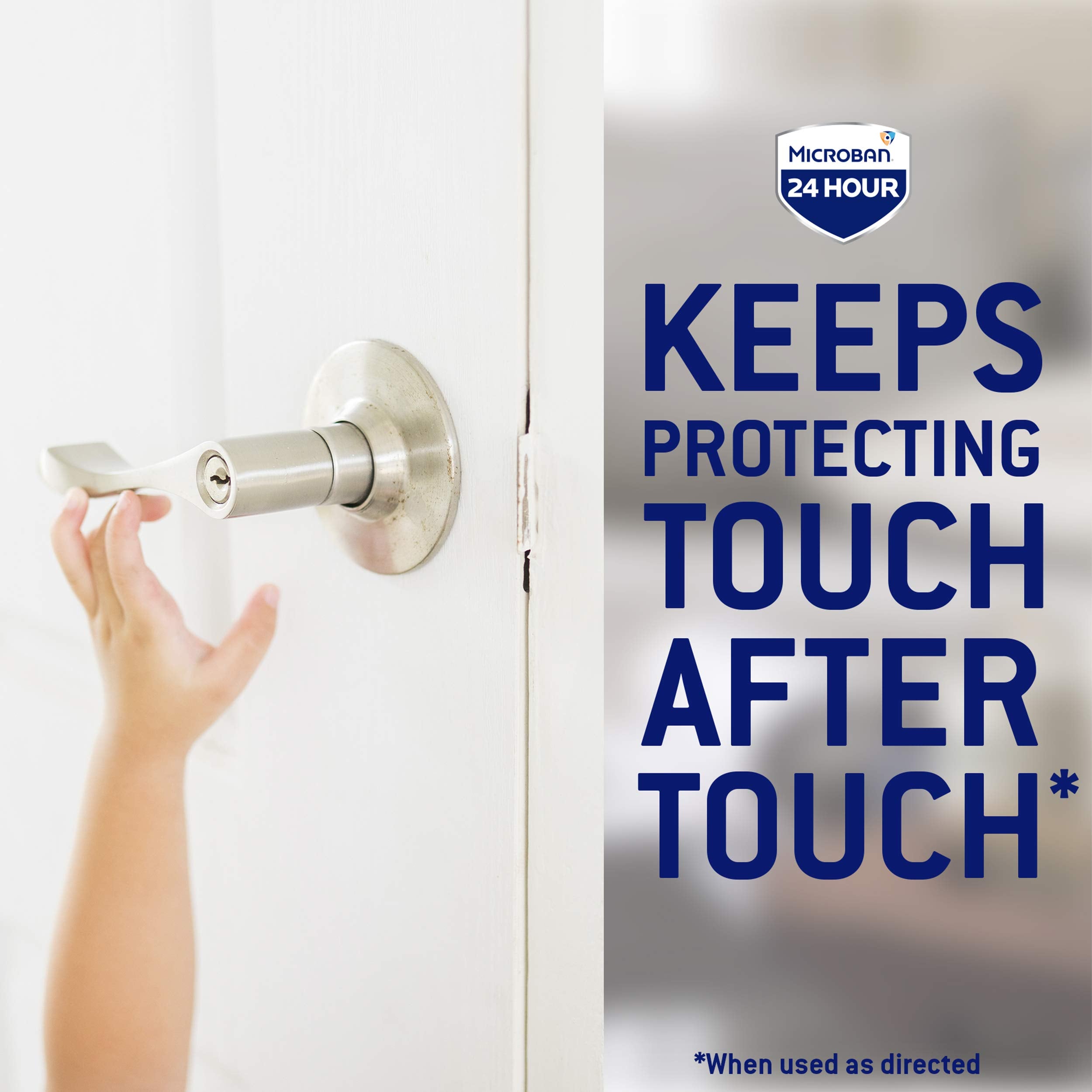 Microban 24 Hour Sanitizing Spray on toy helps reduce germs