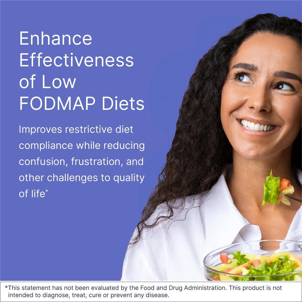 Close-up of Microbiome Labs FODMATE capsules showing easy-to-swallow design.