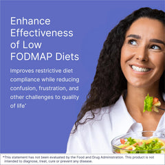 Close-up of Microbiome Labs FODMATE capsules showing easy-to-swallow design.