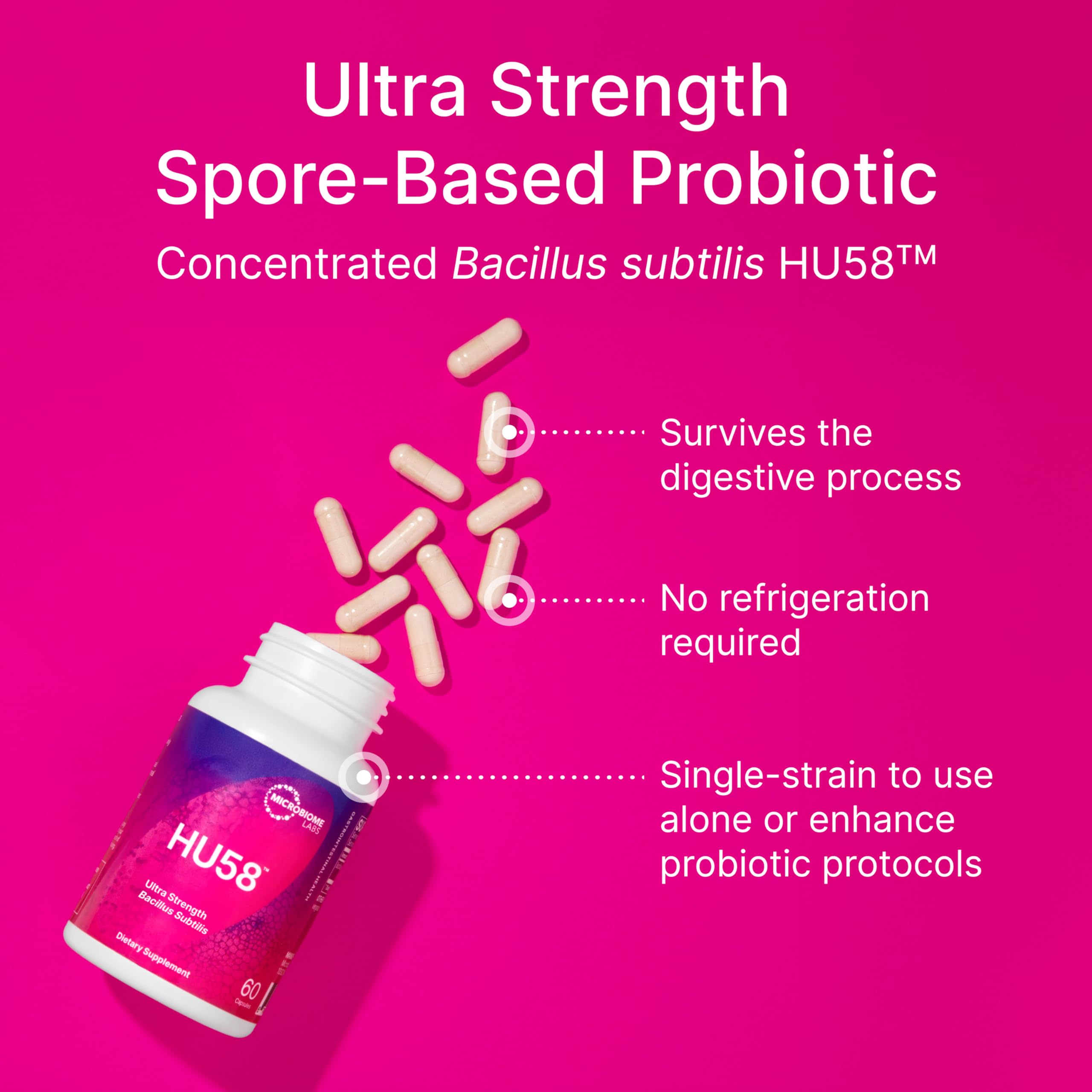 HU58 capsules by Microbiome Labs offer high potency gut health support.