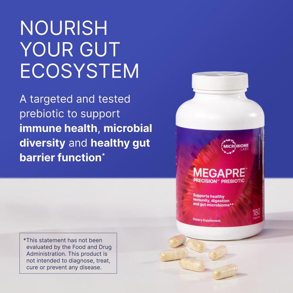 MegaPre capsules arranged for easy daily use