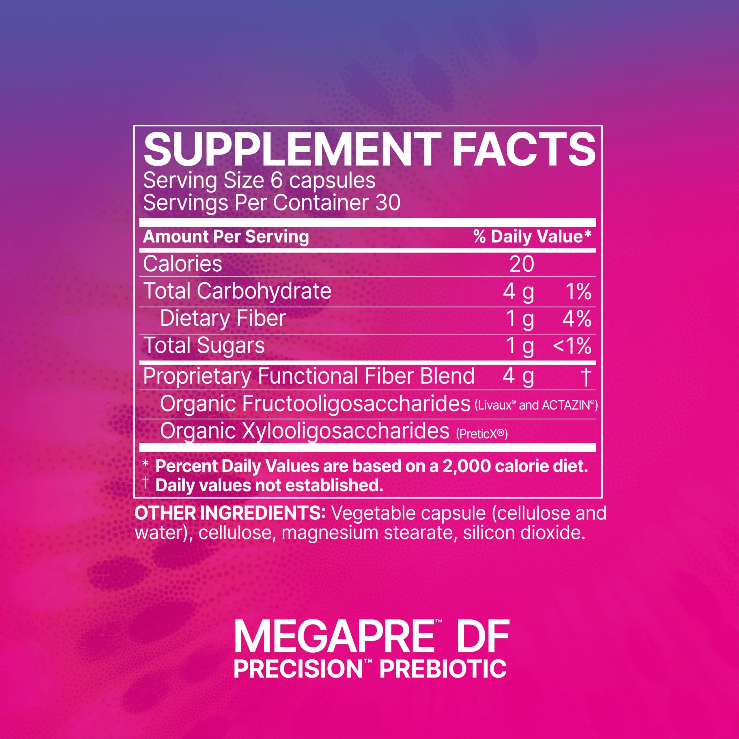 MegaPre DF precision prebiotic concept visual highlighting selective feeding.