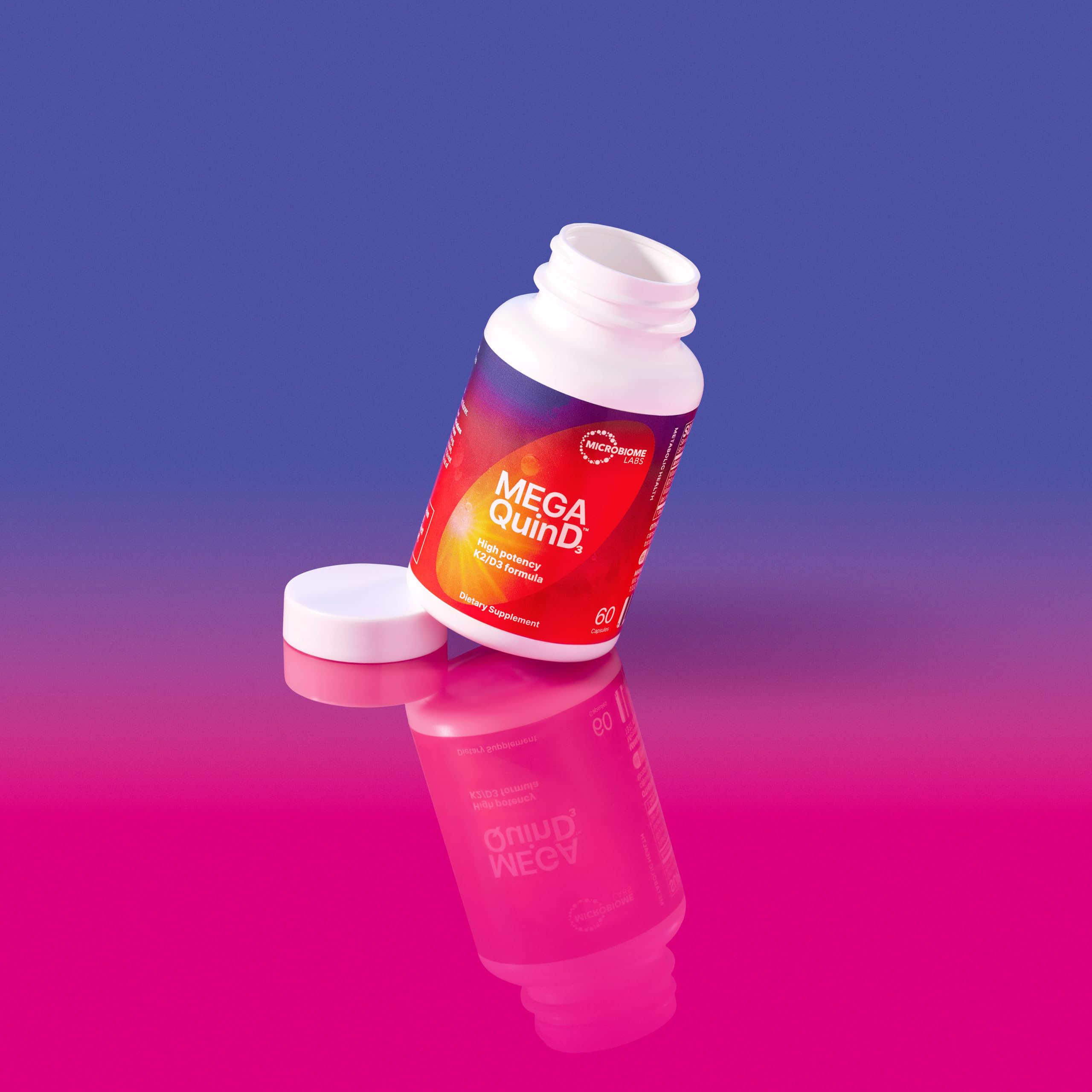 MegaQuin D3 K2 capsules for convenient daily vitamin D3 and K2 supplementation