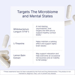 Microbiome Labs Zenbiome Sleep bottle open showing capsules ready for nightly use.