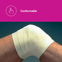 Microfoam Surgical Tape stretched over an uneven area to secure a dressing comfortably.