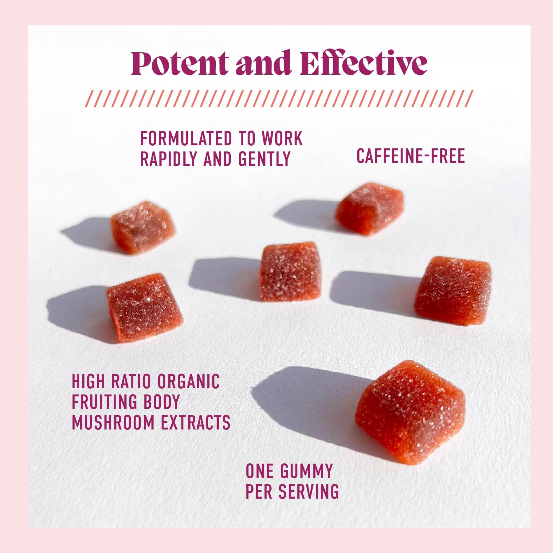 Close-up of Microjoy Motivate gummies showing chewy texture