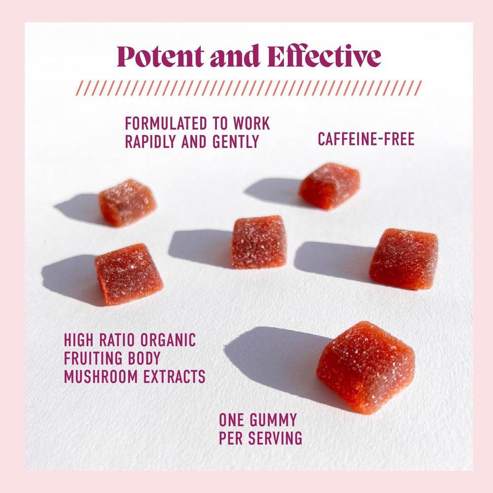 Close-up of Microjoy Motivate gummies showing chewy texture